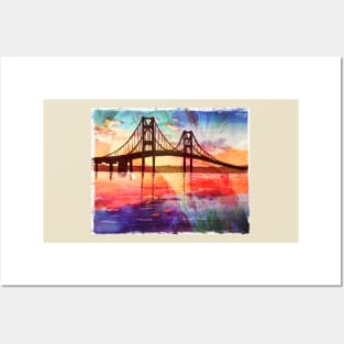 Mackinac Bridge Color Splash Posters and Art